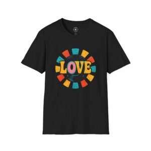 "LOVE" Logo Unisex Softstyle T-Shirt, Vibrant Graphic Tee