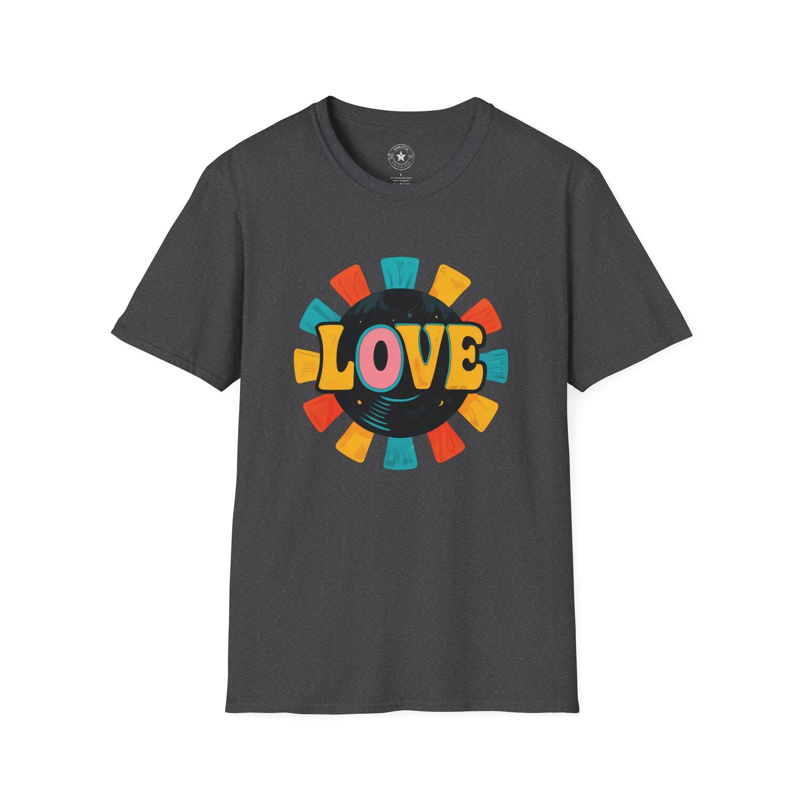 "LOVE" Logo Unisex Softstyle T-Shirt, Vibrant Graphic Tee - Image 5