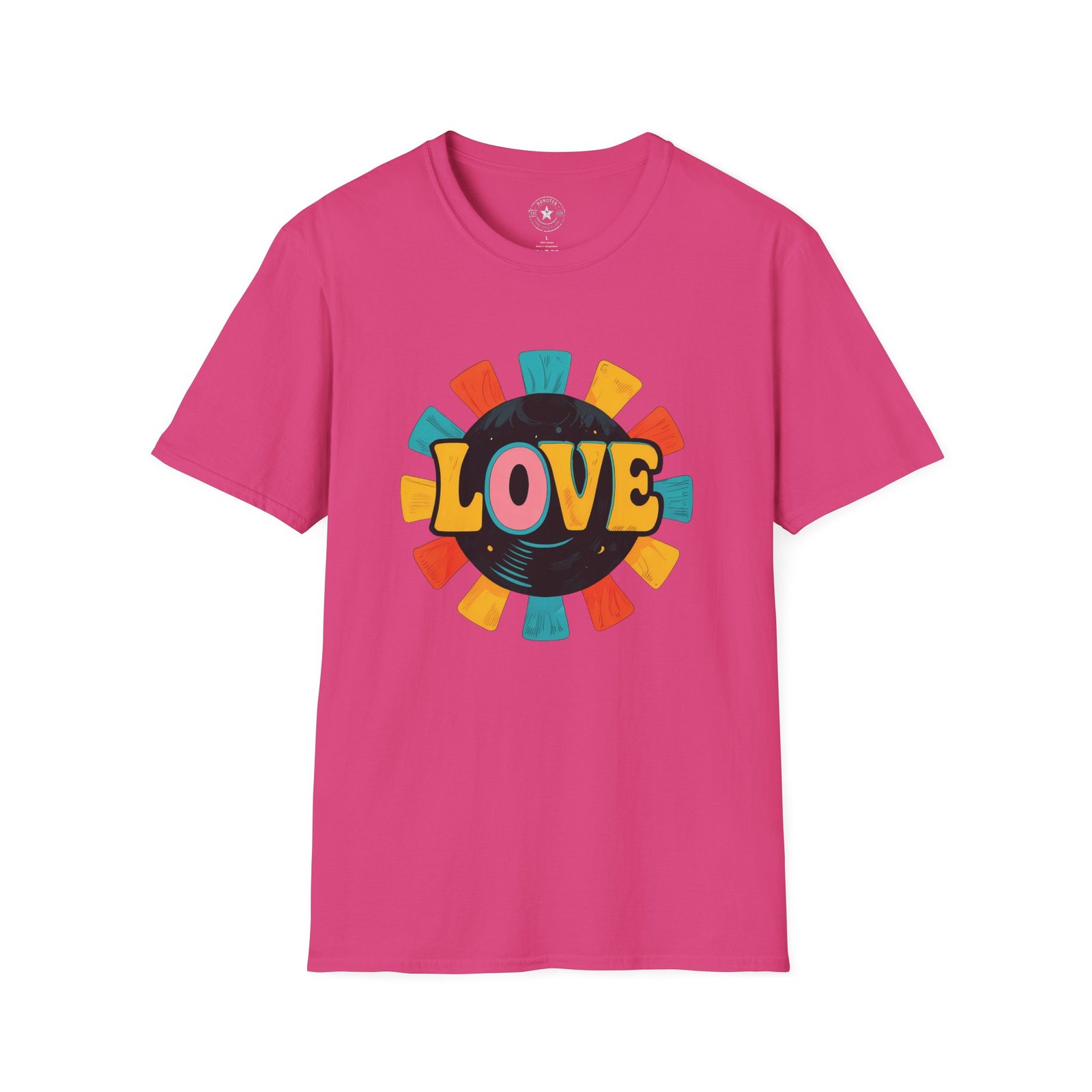 "LOVE" Logo Unisex Softstyle T-Shirt, Vibrant Graphic Tee - Image 7