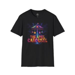 "The April Carousel" Unisex Softstyle T-Shirt, Vibrant Graphic Tee