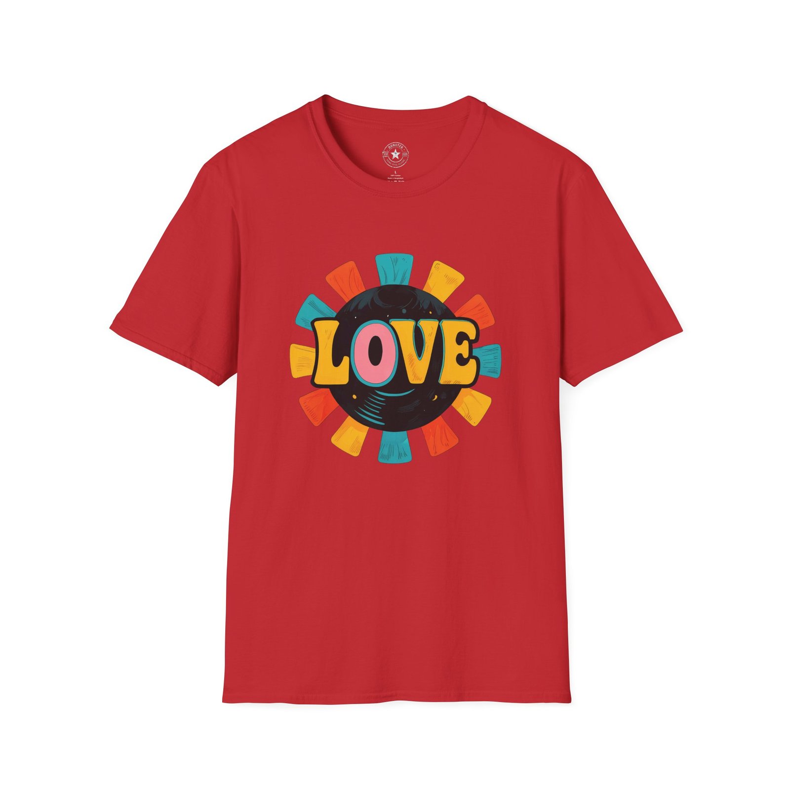 "LOVE" Logo Unisex Softstyle T-Shirt, Vibrant Graphic Tee - Image 8