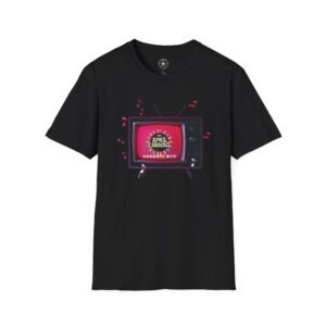 "The April Carousel" Goodbye MTV Logo Unisex Softstyle T-Shirt, Vibrant Graphic Tee